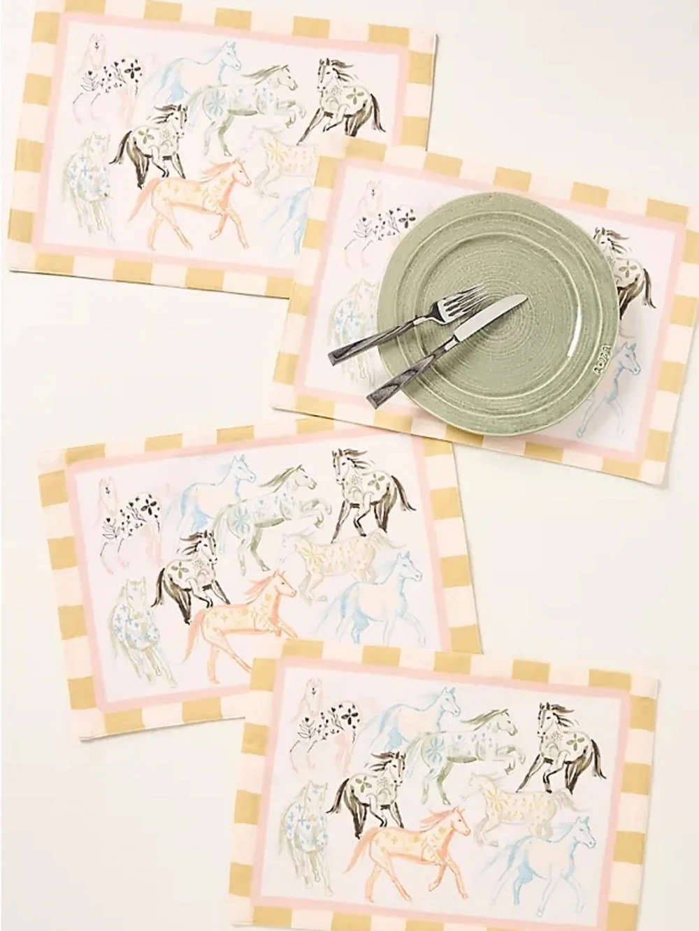 Anthropologie Run Wild Set of 4 Placemats New